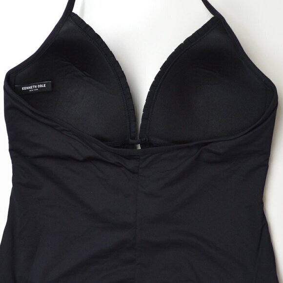 Kenneth Cole Plunge Font Keyhole Halter Swimsuit - Picture 6 of 7